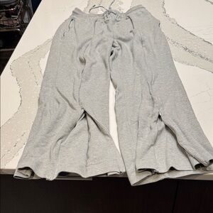 FP Movement by Free People Gray Wide Leg Pants Zip Open Legs Gently Used